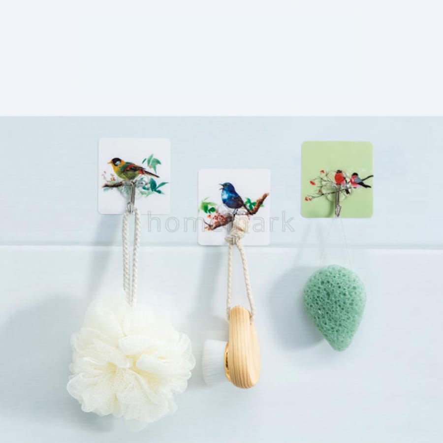 Móc Dán Tường Hoạ Tiết 3D Chắc Chắn Chịu Lực Tốt, Móc Treo Đồ In Hình 3D Siêu Dính