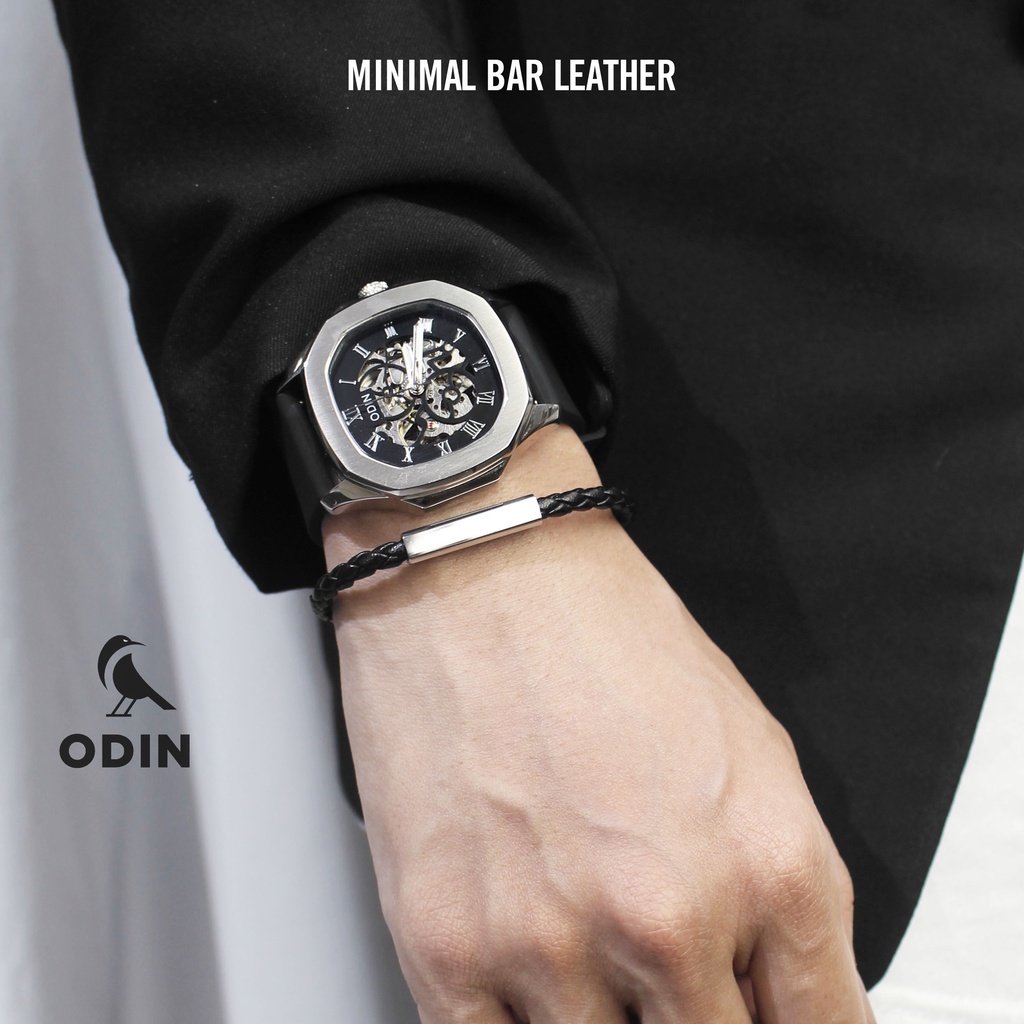 [COMBO] Vòng tay da PU - Dây chuyền bar - nhẫn minimal - thép titan không gỉ 316L