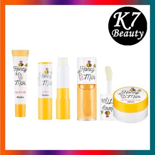 Apieu mật ong & sữa dưỡng môi & tẩy tế bào chết & gói ngủ