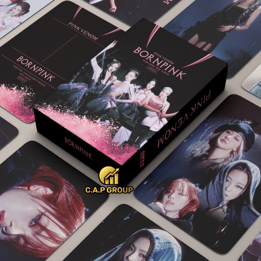 Thẻ Lomo card BlackPink bo góc BORN PINK Hồng Album Thần Tượng Kpop