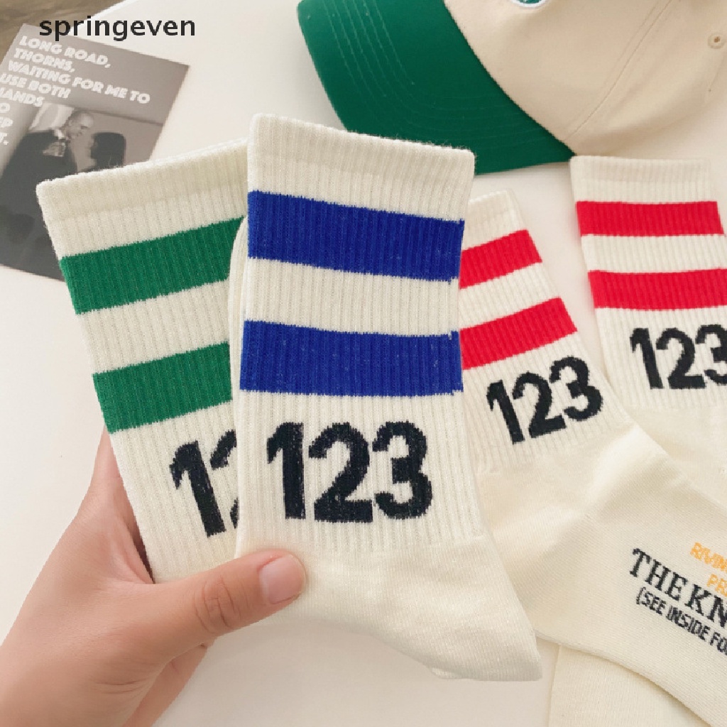 Vớ Cotton Ngắn Màu Trơn Họa Tiết Kẻ Sọc Thời Trang Xuân Hè Cho Nam Và Nữ