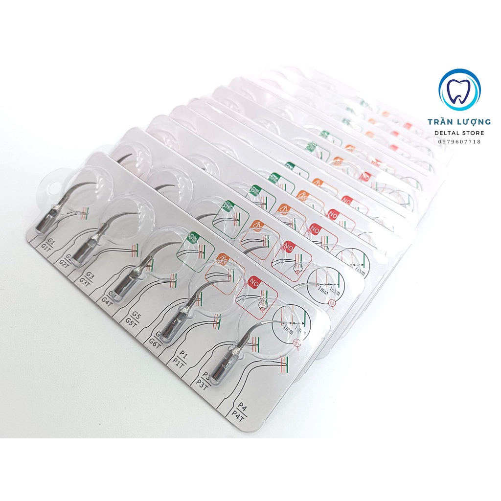 Vỉ 5 Mũi lấy cao P1 ,G1 thay thế đầu máy lấy cao WOODPECKER