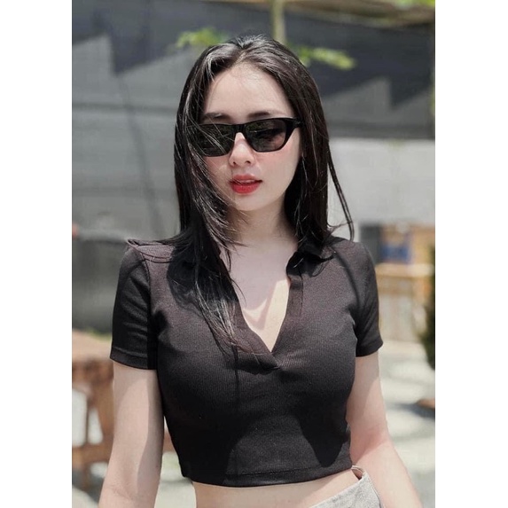 Áo polo croptop Zara Authentic