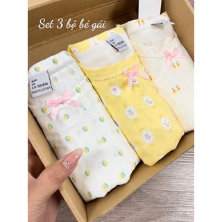 set 3 bộ cotton bé trai - bé gái