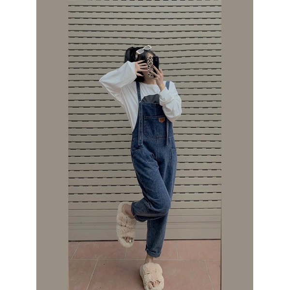 [QUANYEM]Quần yếm jeans ống rộng🌸TOÀNTITO🌸quần yếm bò phong cách Hàn Quốc trẻ chung,cá tính, năng động | BigBuy360 - bigbuy360.vn