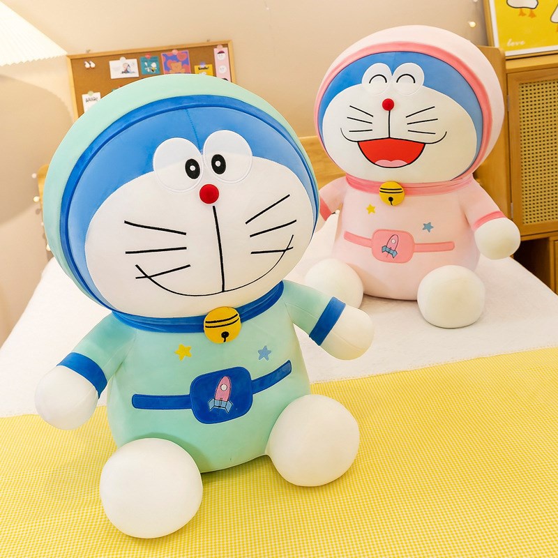 Gấu bông Doreamon phi hành gia, gấu bông dễ thương kích thước 30 50 và 75cm, chất liệu miniso bông trắng tin khiết