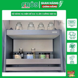 Kệ gia vị BG Grob - Kệ nâng hạ điện để gia vị lên xuống kéo ra, đa điểm chạm