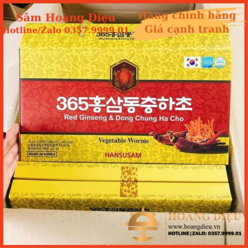 Sâm Hoàng Diệu - Nước sâm đông trùng hạ thảo 365 Hansusam Hàn Quốc