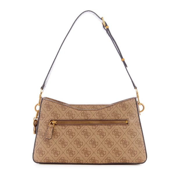 Túi đeo vai Guess Ginevra Logo Elite Shoulder Bag - màu nâu HÀNG CHÍNH HÃNG
