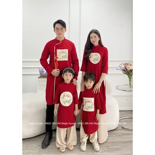 áo dài gia đình đón tết