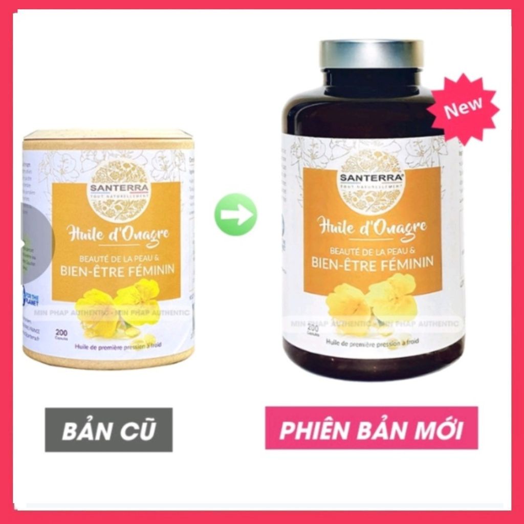 Viên Uống Dầu Hoa Anh Thảo SANTERRA Pháp, Cân Bằng Nội Tiết Tố Nữ 200 Viên