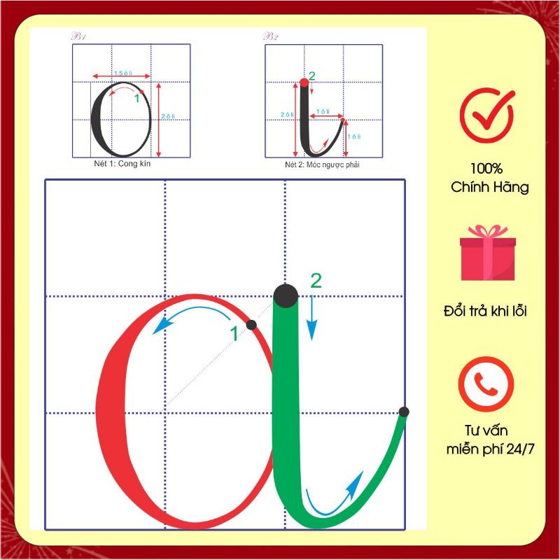 Flashcard thẻ cấu tạo chữ thường chữ nhỡ