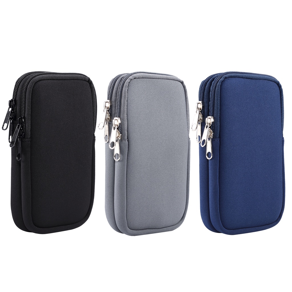 Túi điện thoại di động không thấm nước đeo thắt lưng có khóa carabiner đàn hồi chất liệu nylon