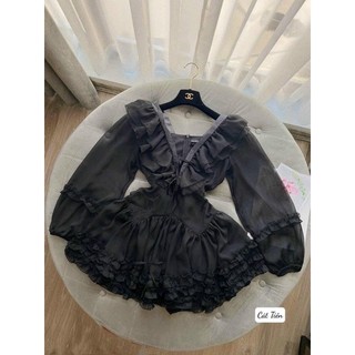 Đầm/ váy tay dài voan xoè