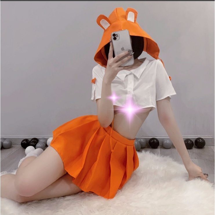 Cosplay hóa trang học sinh sexy quyến rũ gợi cảm kèm phụ kiện và tất cho nữ Lala205