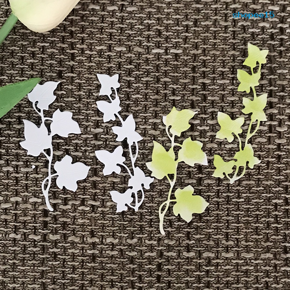 Khuôn Cắt Giấy Kim Loại Hình Lá Cây 15 Ngăn