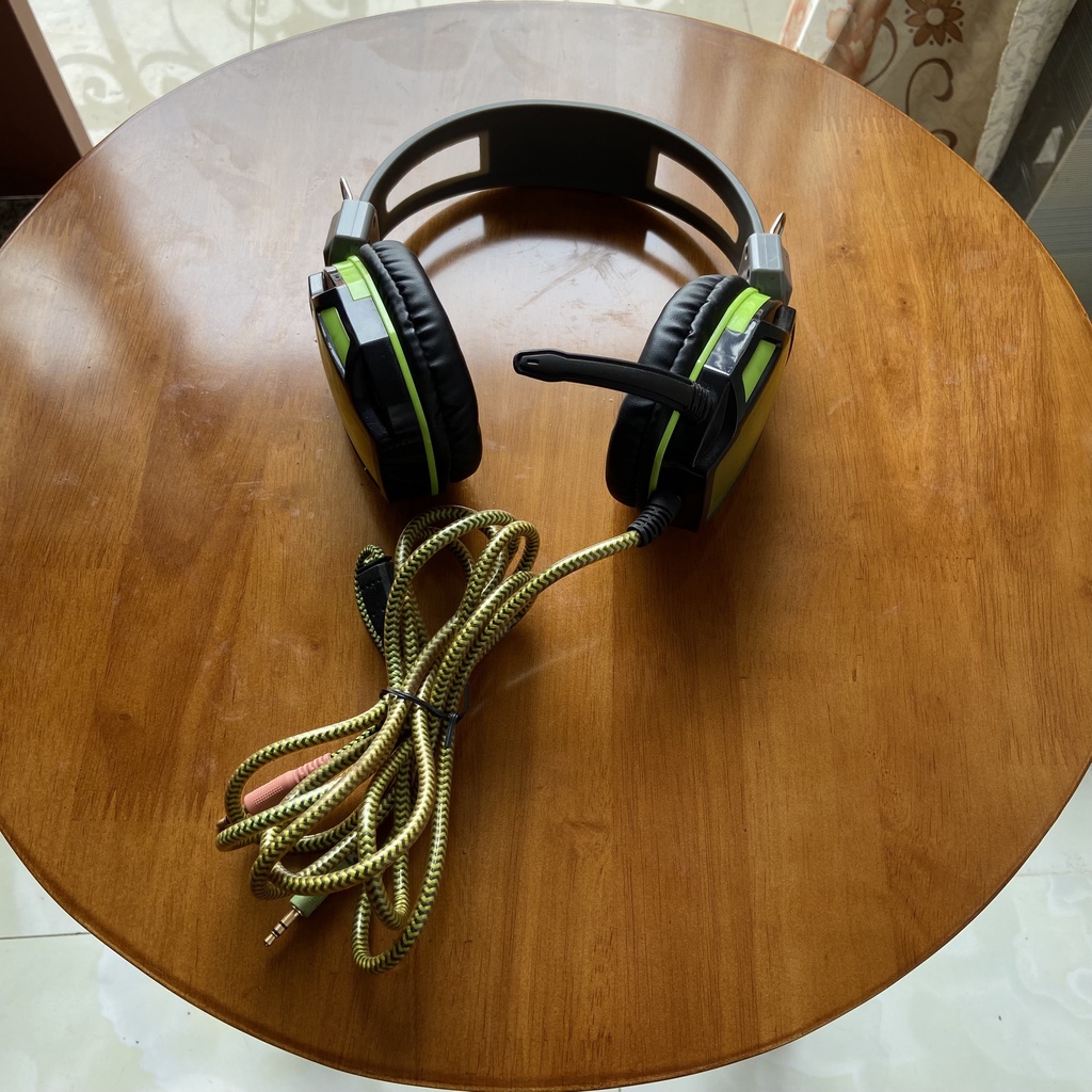 Tai nghe Quilian A6 hàng cũ thu net màu xanh lá