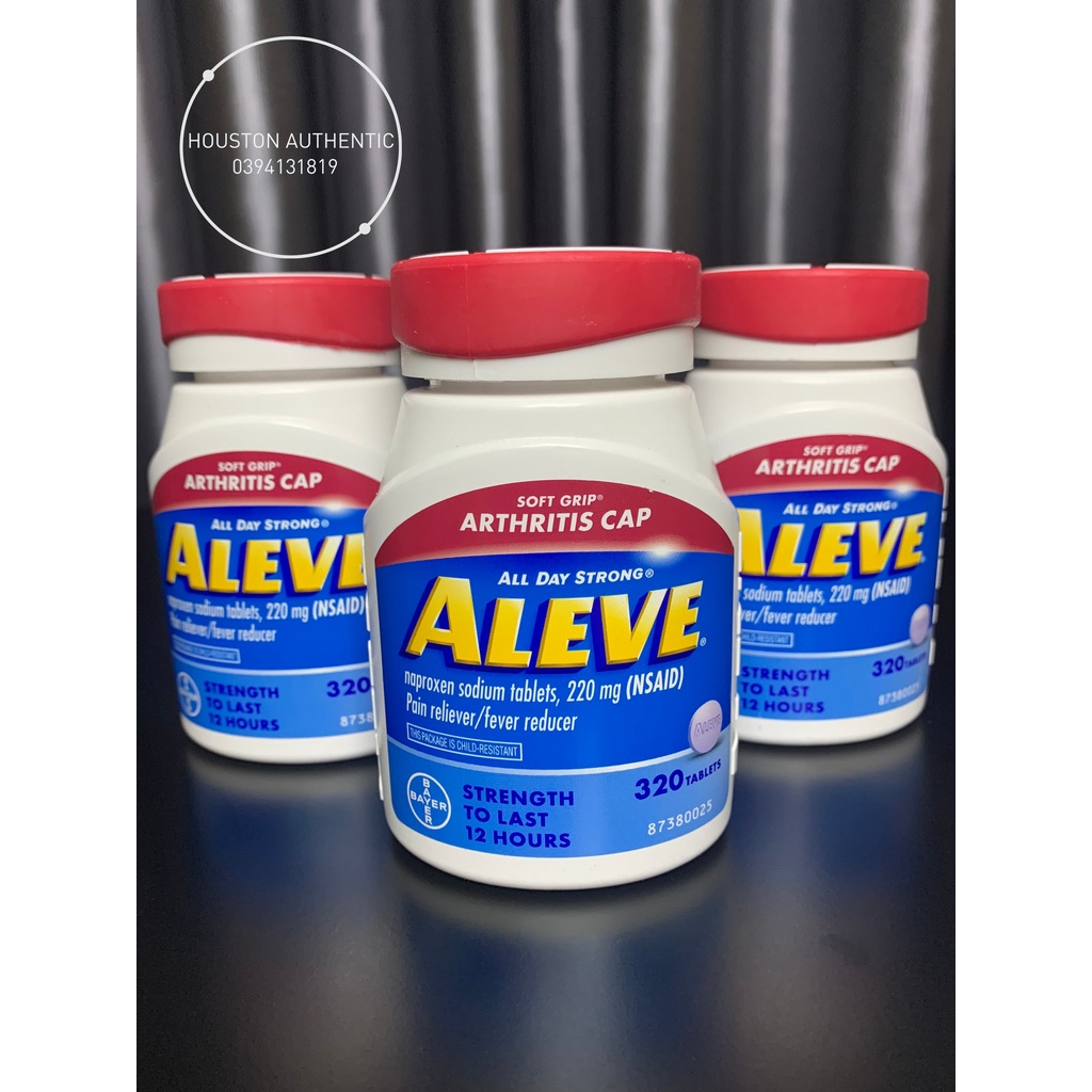 Viên uống Aleve SOFT GRIP Arthritis Cap 320 viên _Live mua hàng tại Mỹ