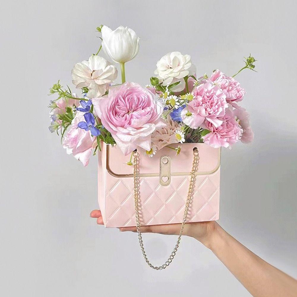 Bộ 4 Hộp Giấy Đựng Hoa Hình Chữ Nhật Dùng Làm Quà Tặng Sinh Nhật / Đám Cưới