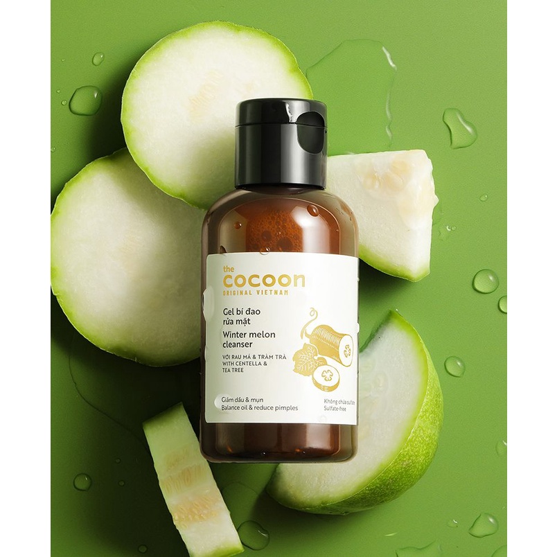 Gel bí đao rửa mặt Cocoon 140ml thuần chay (Winter melon cleanser)