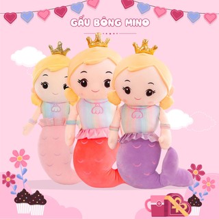 Gấu Bông Nàng Tiên Cá 80cm Dễ Thương Cho Bé, Nhồi Bông Cao Cấp Mềm Mịn MINO STORE TH40