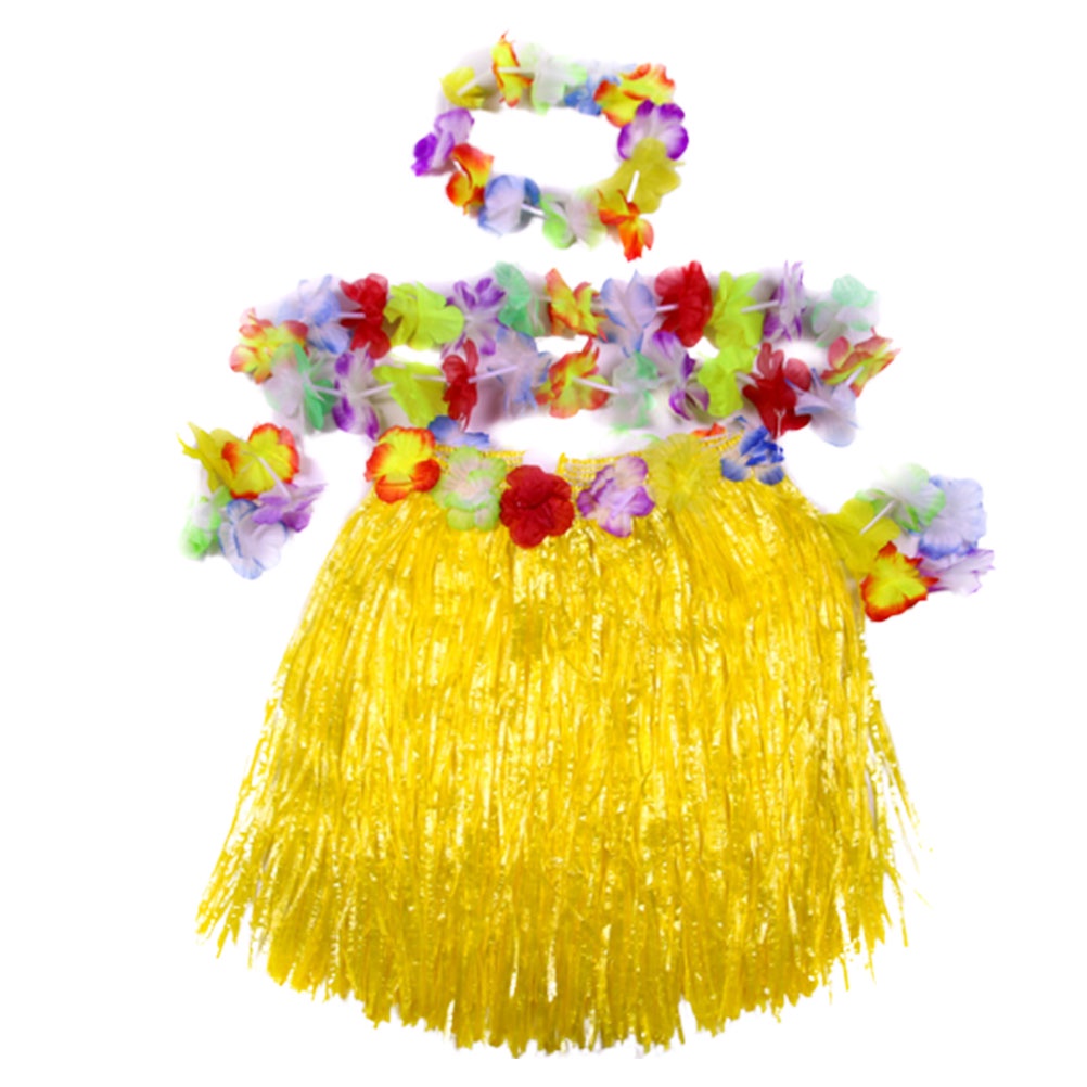 Hawaiian Hula Skirt Set Hawaiian Party Skirt Simulation Hanging Garland