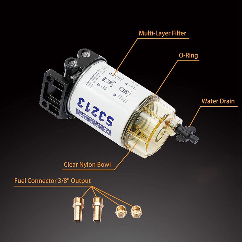 Bộ Lọc Nhiên Liệu Tách Nước s3213 Cho Mô Tô mercury 35-60494 - 1 yamaha b32013 18-7932
