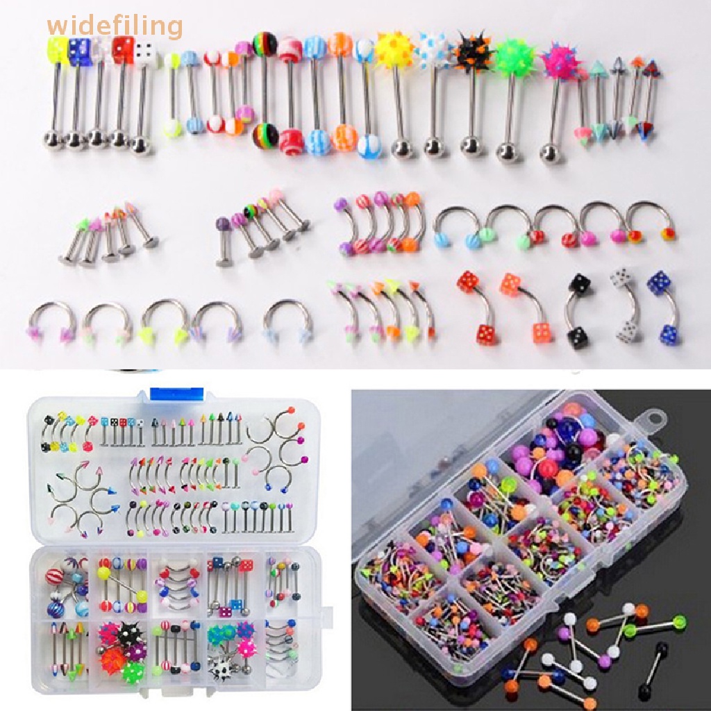 Bộ 60 Khuyên Lưỡi Nhiều Màu Sắc