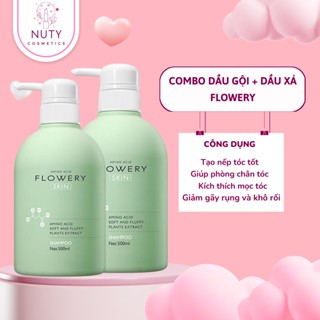   Chính hãng  Combo Dầu Gội Dầu Xả Nước Hoa Muối Biển Flowery 500ml . . 