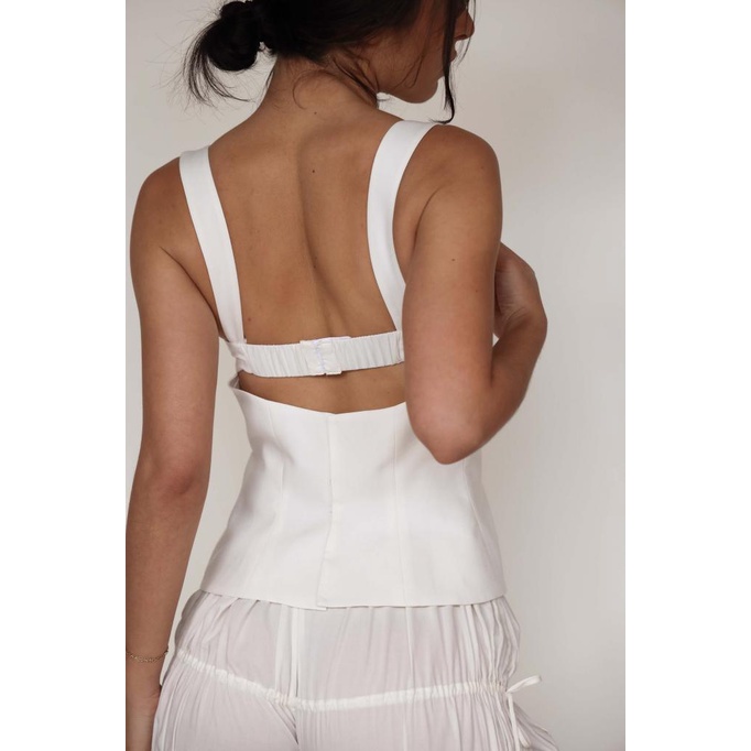 Áo Croptop Hai Dây Cổ Chữ V Màu Trơn Thời Trang Mùa Hè Cho Nữ