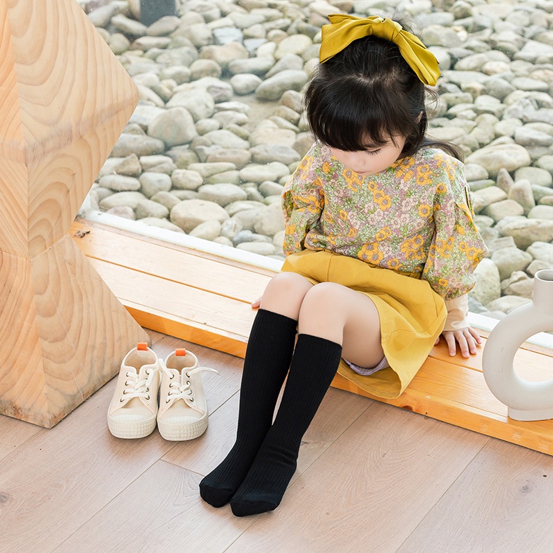 Đôi Vớ Cotton Dài Họa Tiết Sọc Dọc Nhiều Màu Sắc Thời Trang Cho Bé Gái