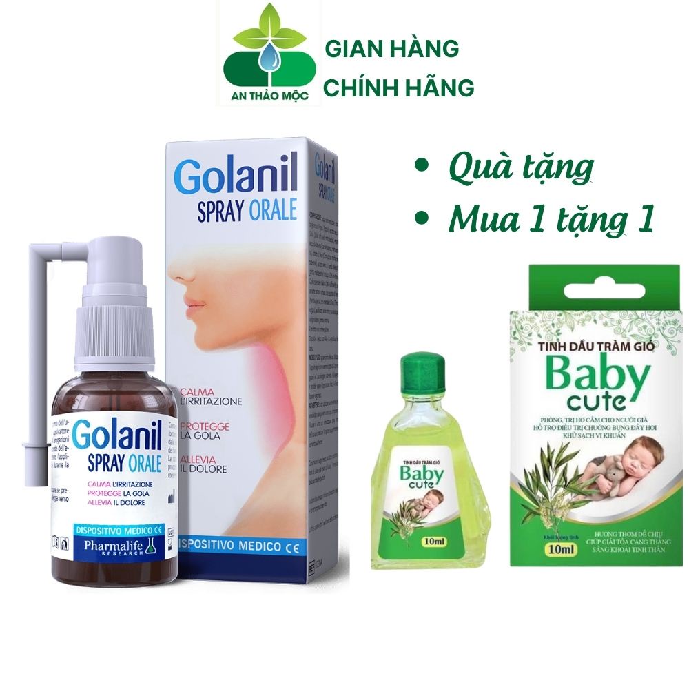 Xịt Họng FITOBIMBI Golanil Spray Orale Giảm Đau Nóng Rát Họng Bảo Vệ Tăng Đề Kháng Đường Hô Hấp