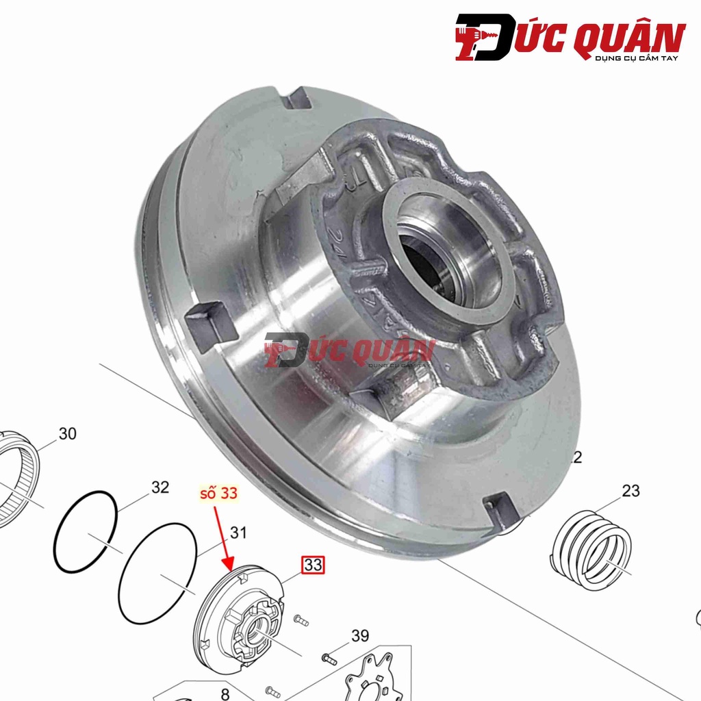 Chụp nhông máy bắn vít DTD153/ XDT13 Makita 143958-1