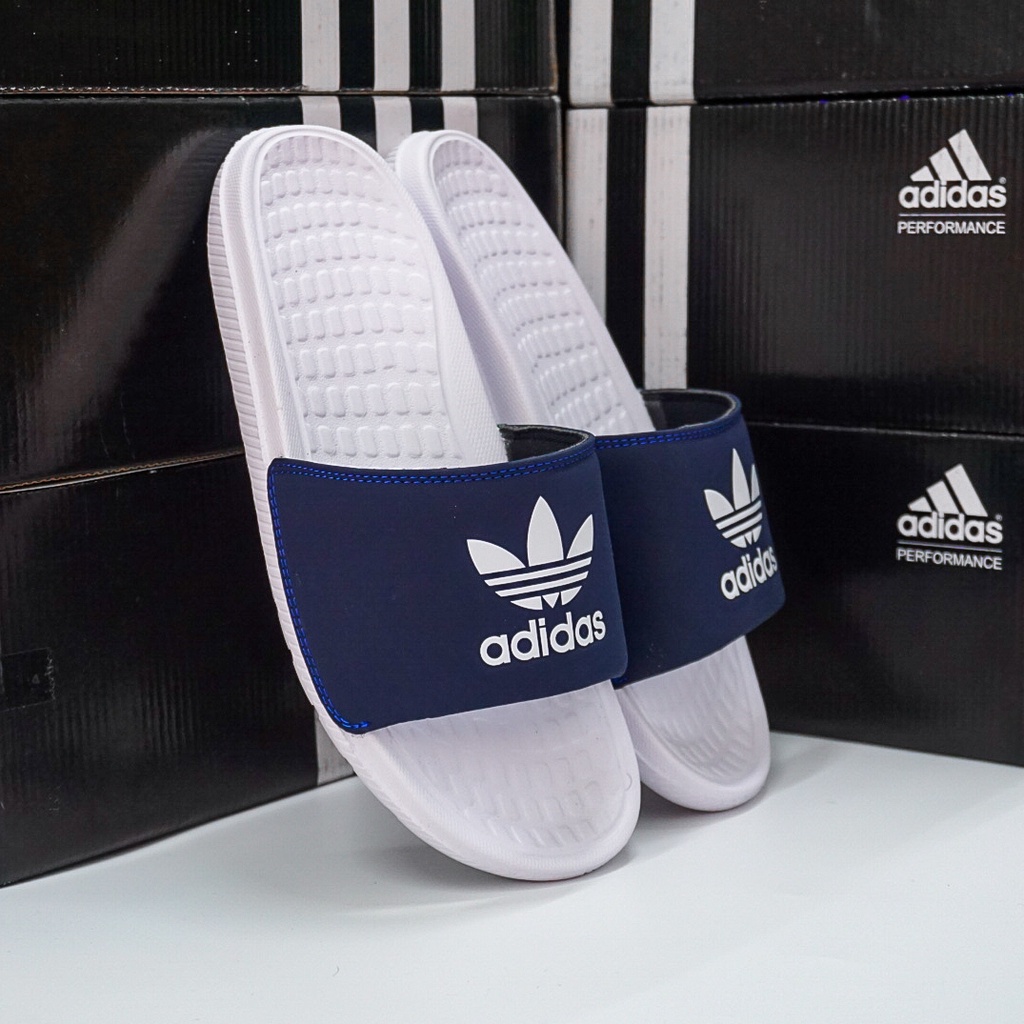 Dép adidas nam quai ngang thể thao siêu nhẹ - logo in nổi - không bong tróc - chất liệu đế càng đi càng êm