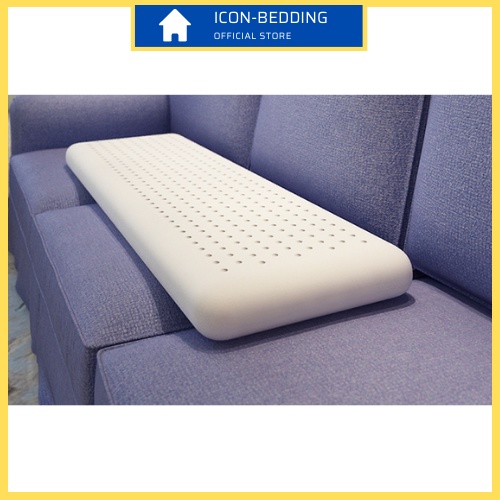 Gối Đôi Cao Su Thiên Nhiên Kim Cương 39x117x10cm, Gối Dài Chính Hãng By Icon-Bedding