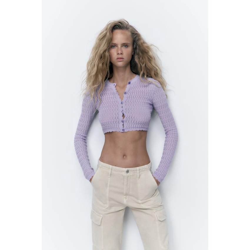 Áo len croptop Zara chính hãng