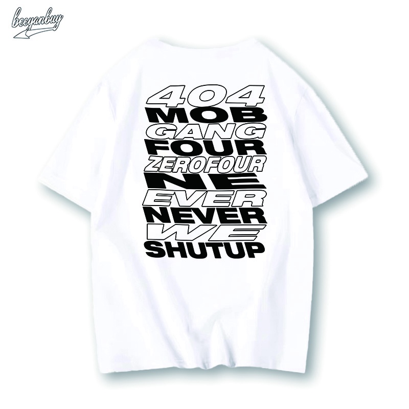 Áo thun BEEYANBUY 100% cotton tay lỡ dáng rộng quá cỡ thời trang retro dành cho nam và nữ