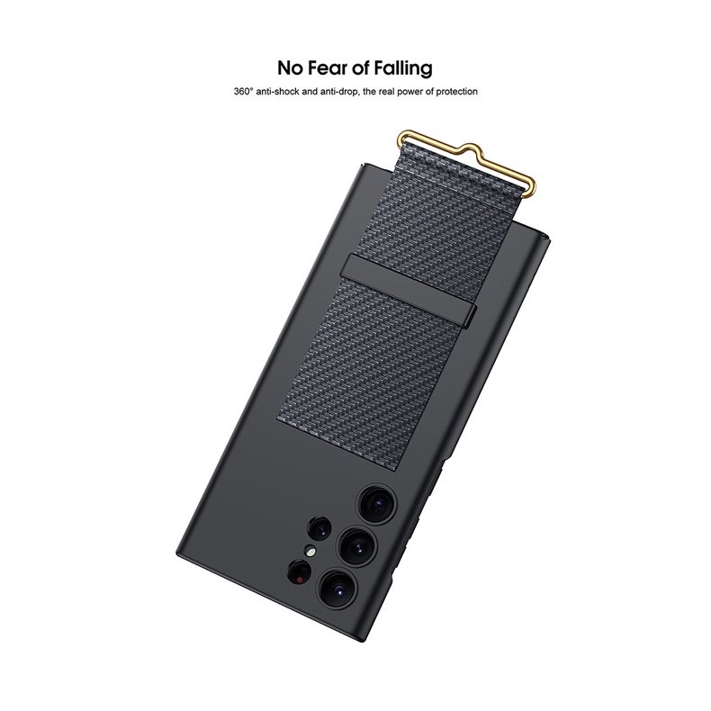 Ốp Điện Thoại Bằng Da Có Dây Vòng Tay Cho Samsung Galaxy S23 / S23 Plus / S23 Ultra