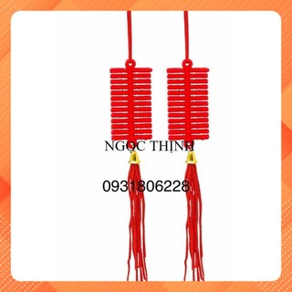 ĐỒ TREO TẾT PHÁO NHUNG TIỂU TRANG TRÍ CÂY MAI 1 BỊCH 10 DÂY
