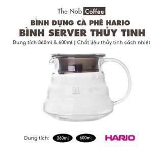 Bình server thủy tinh đựng cà phê Hario | Dung tích 360ml & 600ml