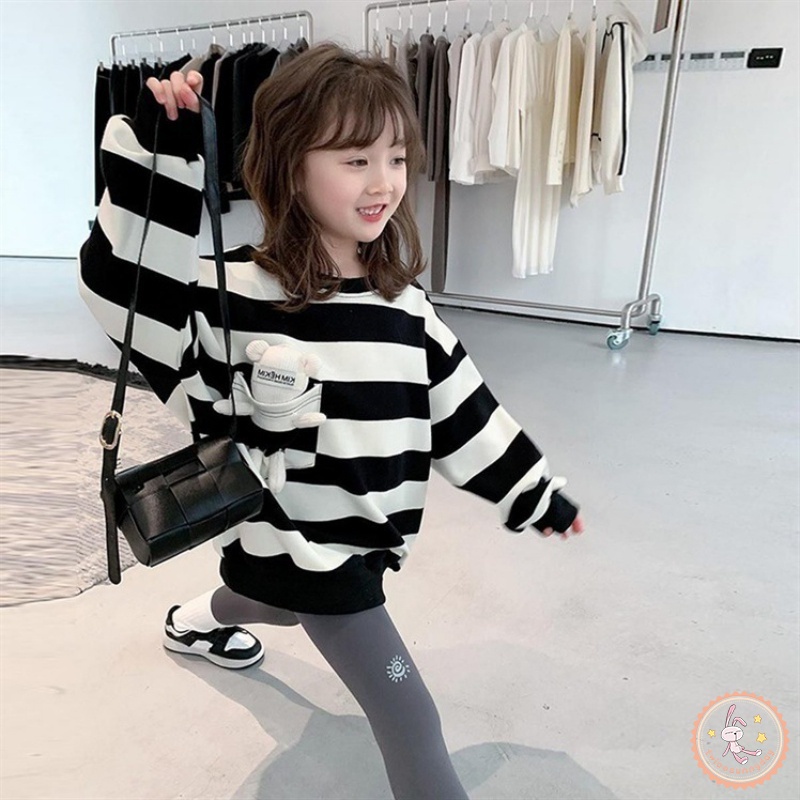 Áo Hoodie Tay Dài In Hình Gấu Hoạt Hình Dành Cho Bé Gái