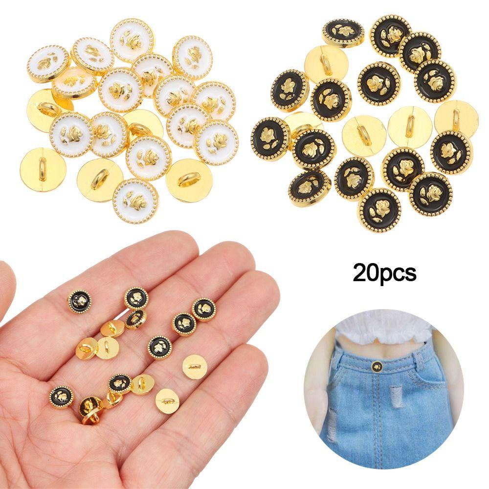 Set 20 Nút Thắt Lưng Hình Hoa Hồng 8mm Dành Cho Búp Bê