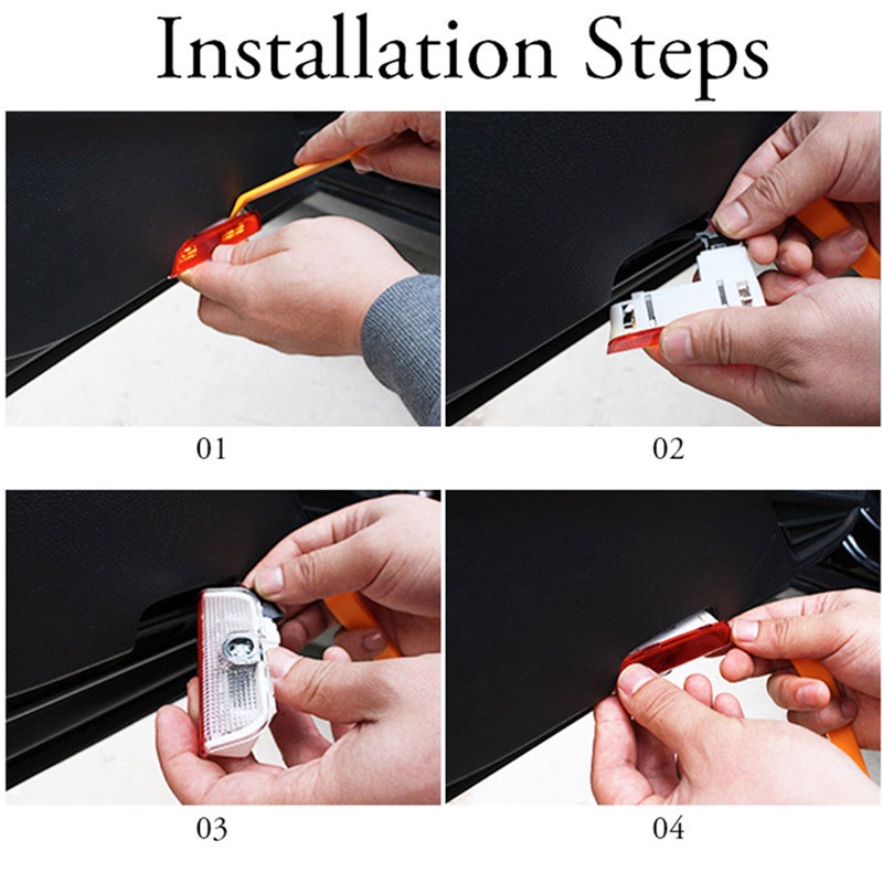 Bộ 2 Đèn Led Chiếu Logo Cho Volkswagen VW Tiguan Sagitar Eos Golf Sharan Scirocco Lamando