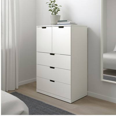 BANALDO, Tủ đựng đồ lưu trữ 4 tầng 5 ngăn DRA_054, 80x47x121cm, tủ gỗ Scandi Home