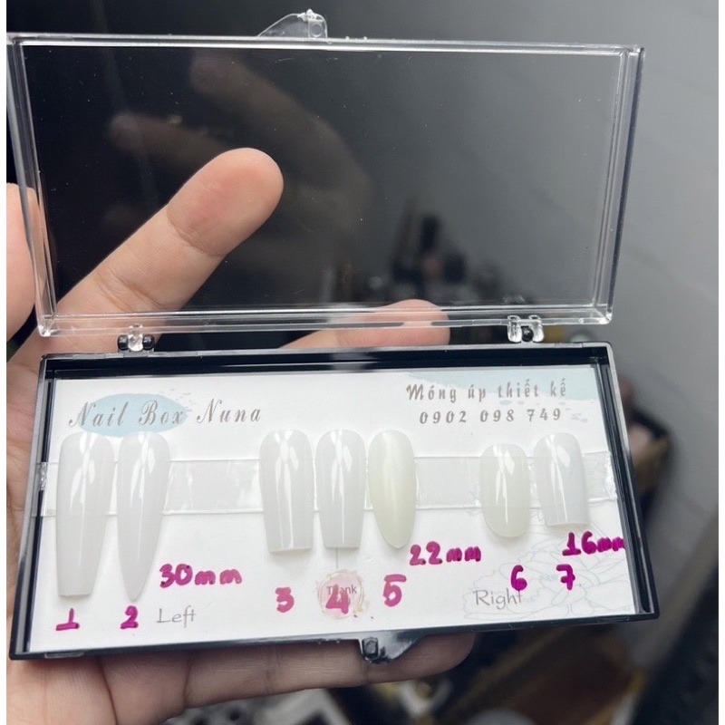 Nailbox nuna móng úp thiết kế móng tay màu nude mắt mèo lấp lánh vẽ viền gương lãi nổi 2 ngón giao hỏa tốc now ship