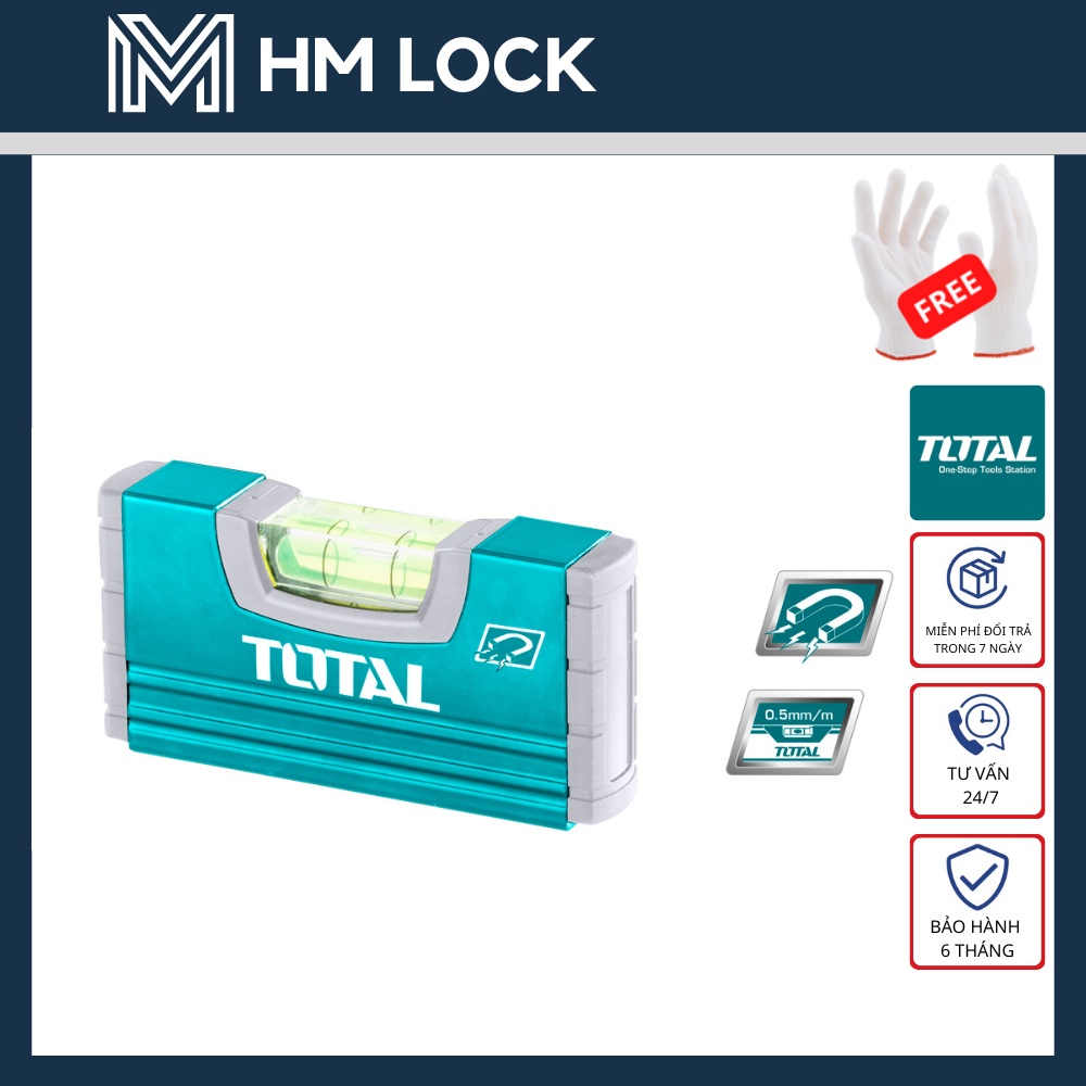 100mm THƯỚC THỦY TỪ TÍNH TOTAL - CÓ NAM CHÂM HÍT - TMT20105M