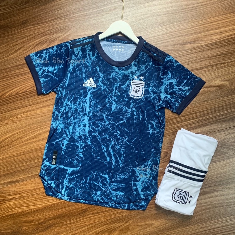 Áo Quần Bóng Đá Đội Tuyển Argentina WC 2022 bản 3 Sao - Chất Polyeste Cao Cấp, Vải Thái Chuẩn 99% Thi Đấu