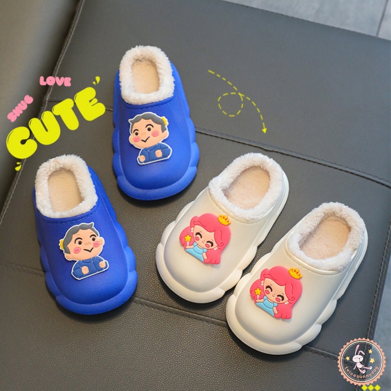 Dép Bông Đi Trong Nhà Đế Mềm Chống Trượt Cho Bé Gái Walkers