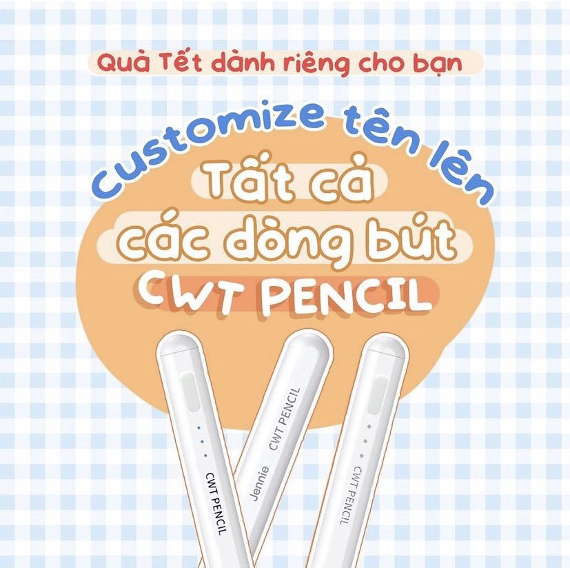 [ÁP DỤNG KHI MUA CWT PENCIL] Customize tên cá nhân lên bút CWT Pencil