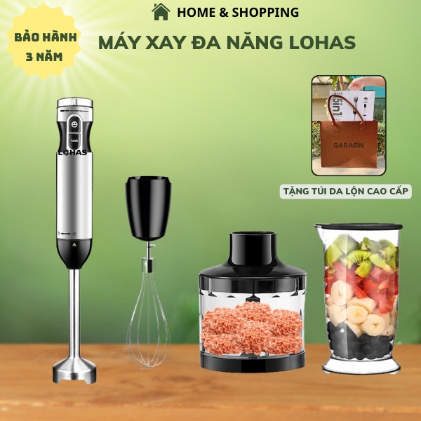 Máy xay Hàn Quốc LOHAS LS-328 xay thịt,sinh tố,đánh trứng đa năng 5 in 1 công suất siêu lớn,tiện lợi